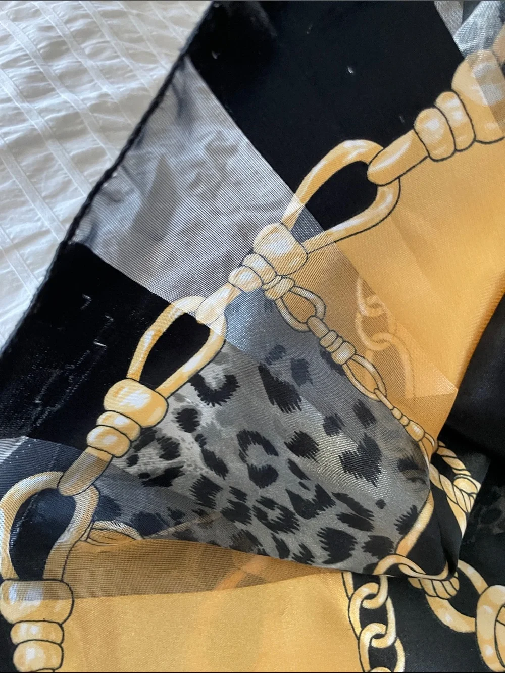 Leopard Chain Print Scarf